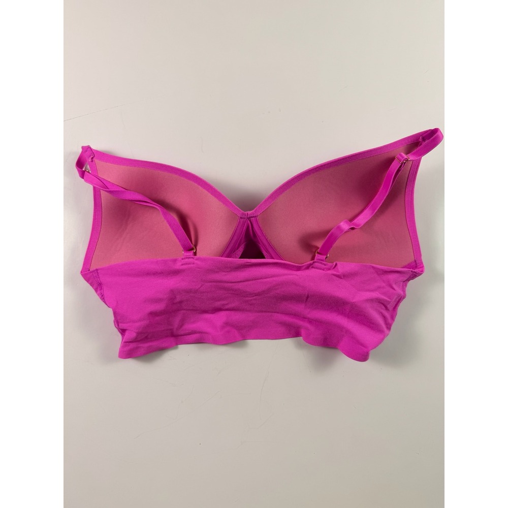 Victorias Secret PINK Wireless Bralette Magenta Pink Padded Seamless Size 4 - Picture 7 of 11